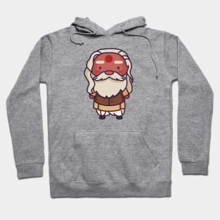 Cute Indian Elder in Traditional Clothing Cartoon Hoodie